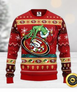 FOCO San Francisco 49ers NFL Mens Dear Santa Light Up Sweater