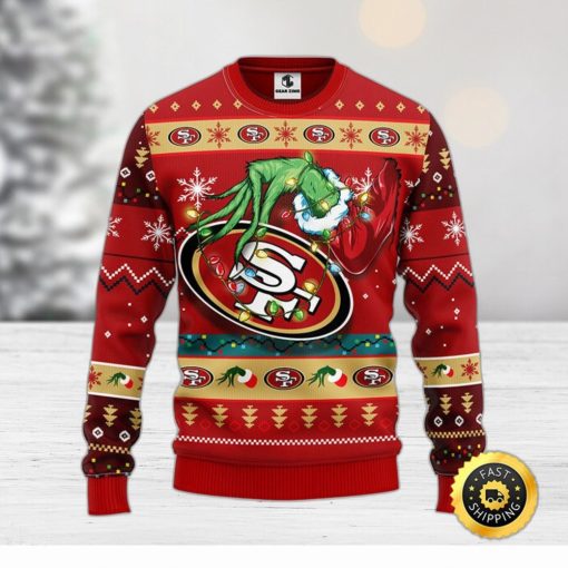 San Francisco 49ers Christmas Ugly Sweater Grinch Show Your Team Spirit