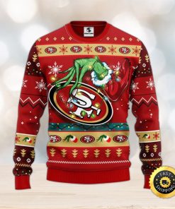 FOCO San Francisco 49ers NFL Mens Dear Santa Light Up Sweater