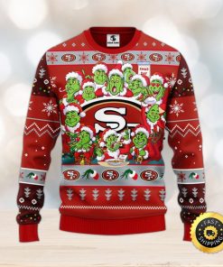 San Francisco 49ers Christmas Ugly Sweater Print 12 Grinch Xmas Day Show Your Team Spirit