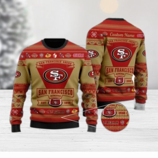 Personalized 49ers Ugly Christmas Sweater San Francisco 49ers Gift