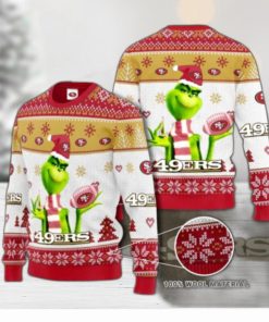 San Francisco 49ers Grinch Knit Ugly Christmas sweater