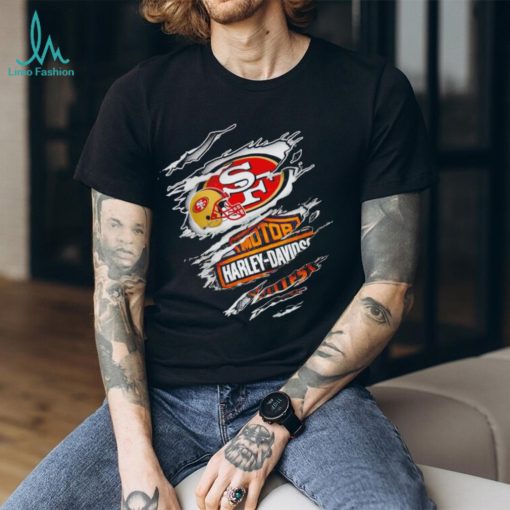 San Francisco 49ers Harley Davidson scratch shirt