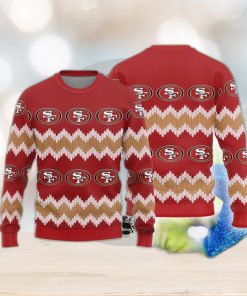 San Francisco 49ers Christmas Caro Pattern Knitted Ugly Christmas