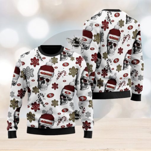 San Francisco 49ers NFL Football Team Santa Skulls Ugly Christmas Sweater