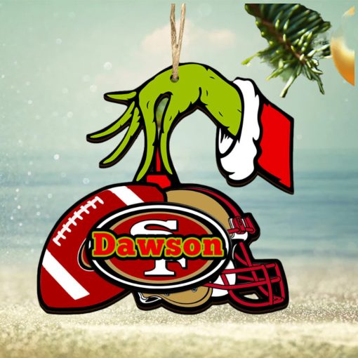 San Francisco 49ers NFL Grinch Personalized Ornament SP121023124ID03