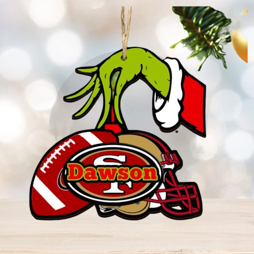 San Francisco 49ers NFL Grinch Personalized Ornament SP121023124ID03