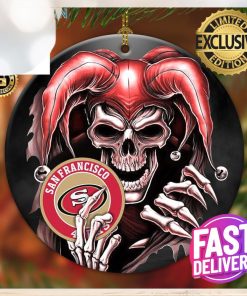 San Francisco 49ers NFL Skull Joker 2023 Holiday Gifts Christmas Decorations Ornament