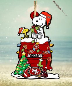 San Francisco 49ers NFL Snoopy Ornament Personalized Christmas 2023 Holidays