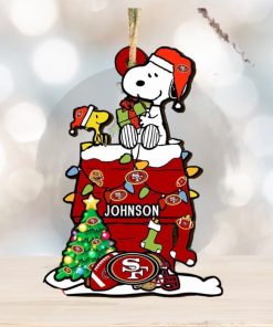 San Francisco 49ers NFL Snoopy Ornament Personalized Christmas 2023 Holidays