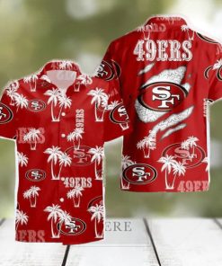 San Francisco 49ers Palm Tree Pattern Hawaiian Shirt For Men And Women Gift Beach Holiday