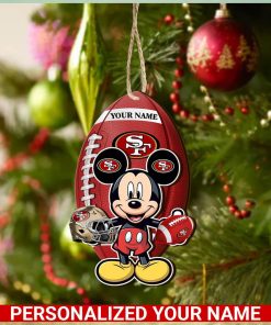 San Francisco 49ers Personalized Your Name Mickey Mouse And NFL Team Ornament SP161023187ID03