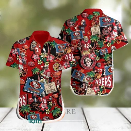 San Francisco 49ers Plus Size Hawaiian Shirt And Short For Men Gift, Short Beach For Family Christmas