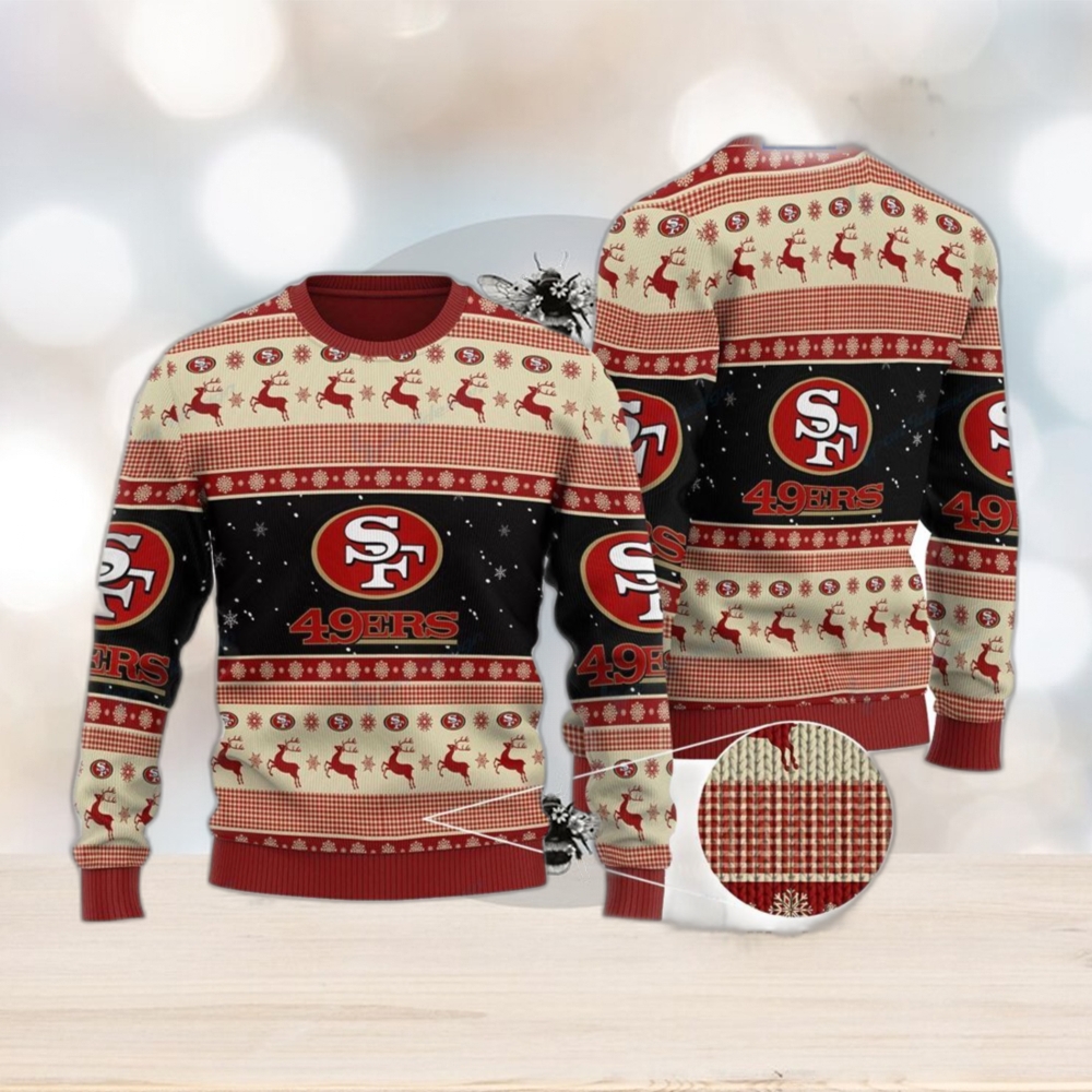 San Francisco 49ers NFL American Football Team Logo Cute Winnie The Pooh  Bear 3D Ugly Christmas Sweater Shirt For Men And Women On Xmas - Limotees