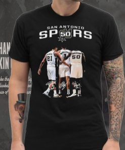 San antonio spurs duncan and wembanyama and robinson signature 2023 shirt