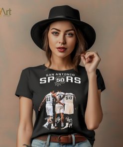 San antonio spurs duncan and wembanyama and robinson signature 2023 shirt