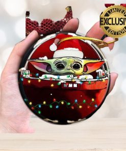 Santa Baby Yoda Christmas Lights Ship 2023 Holiday Gifts Christmas Decorations Ornament