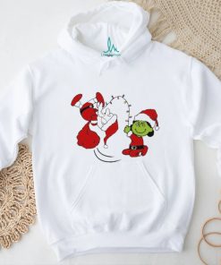 Santa Charlie Brown and Lucy Van Pelt Grinch Christmas t shirt