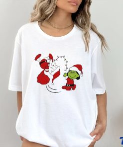 Santa Charlie Brown and Lucy Van Pelt Grinch Christmas t shirt