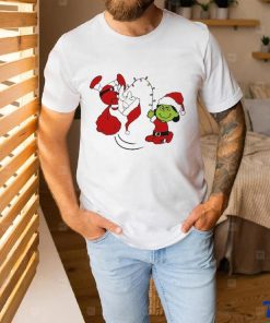Santa Charlie Brown and Lucy Van Pelt Grinch Christmas t shirt
