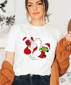 Santa Charlie Brown and Lucy Van Pelt Grinch Christmas t shirt