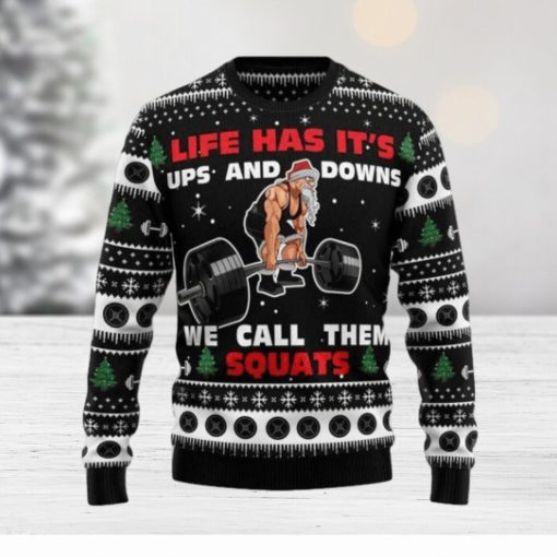 Santa Claus Love Gym Ugly Christmas Sweater – Christmas Gifts For Frends