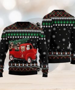 Santa Claus & Yorkshire Terrier Knitted 3D Sweater For Christmas