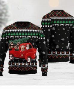 Santa Claus & Yorkshire Terrier Knitted 3D Sweater For Christmas