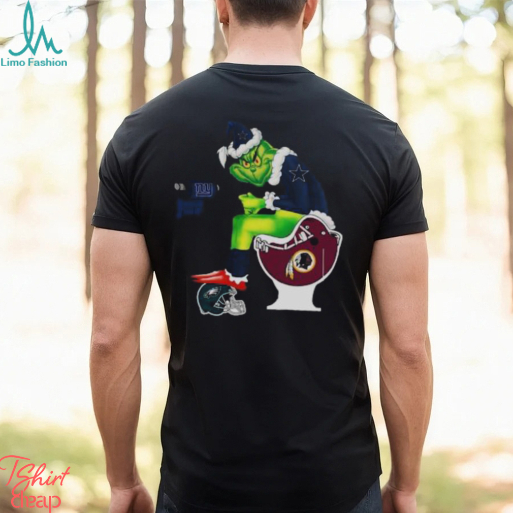 Santa Grinch Dallas Cowboys Toilet Christmas T shirt Santa Grinch Dallas Cowboys Toilet Christmas T shirt