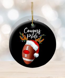 Santa Hat Cougars Pride Lights Christmas Ornament