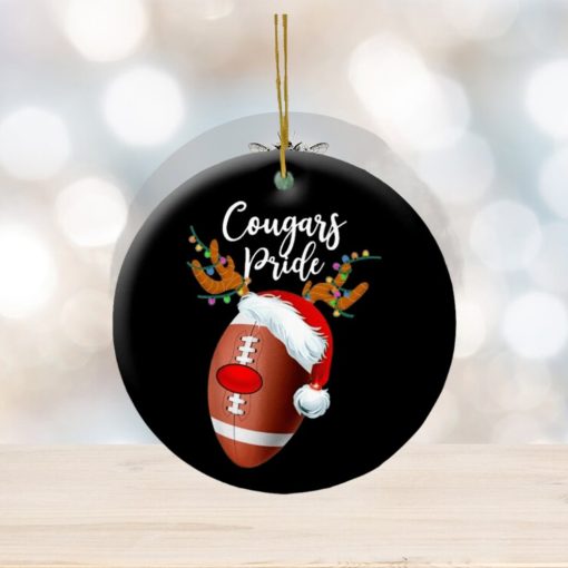 Santa Hat Cougars Pride Lights Christmas Ornament