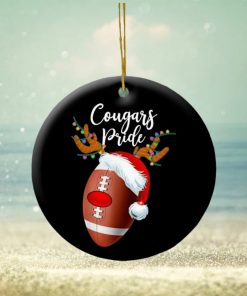 Santa Hat Cougars Pride Lights Christmas Ornament