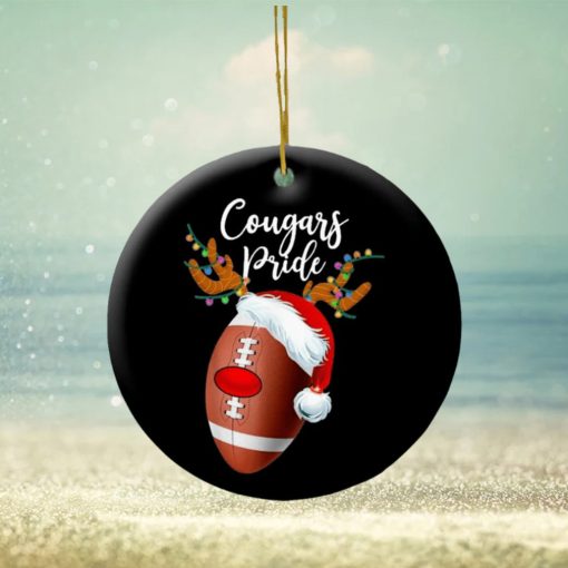 Santa Hat Cougars Pride Lights Christmas Ornament