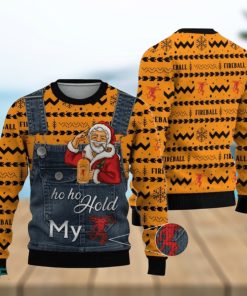 Santa Hold My Fireball Ugly Christmas Sweater Christmas Holiday Gift