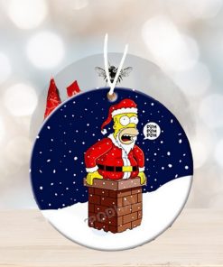 Santa Homer Simpson Christmas Tree Decoration Christmas Ornament