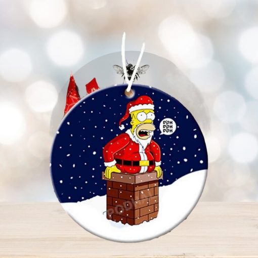 Santa Homer Simpson Christmas Tree Decoration Christmas Ornament