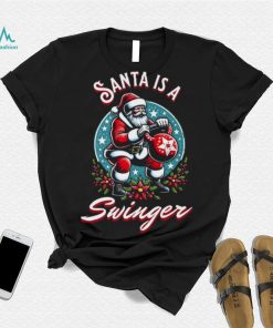Santa Is A Swinger Christmas Kettlebell Gym T Shirt