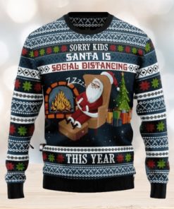 Santa Is Social Distancing Ugly Christmas Sweater