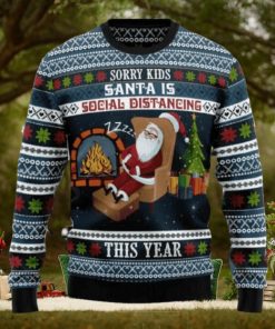 Santa Is Social Distancing Ugly Christmas Sweater