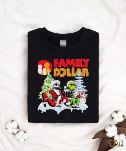 Santa Jack Skellington and Grinch Family Dollar is this jolly enough Merry Christmas 2023 shirt