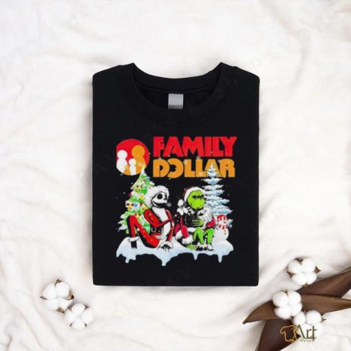 Santa Jack Skellington and Grinch Family Dollar is this jolly enough Merry Christmas 2023 shirt