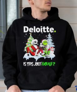 Santa Jack skellington and Grinch Deloitte is this jolly enough shirt
