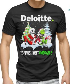 Santa Jack skellington and Grinch Deloitte is this jolly enough shirt