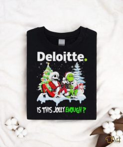 Santa Jack skellington and Grinch Deloitte is this jolly enough shirt