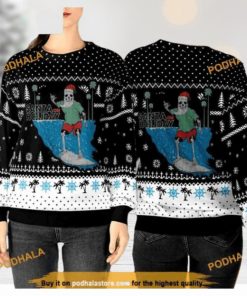 Santa Skeleton Holiday Sweatshirt 3D, Funniest Ugly Christmas Sweater