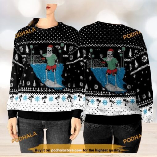 Santa Skeleton Holiday Sweatshirt 3D, Funniest Ugly Christmas Sweater