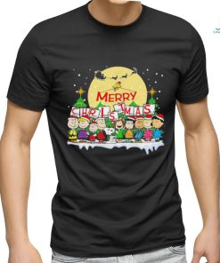 Santa Snoopy and Peanuts Merry Christmas tree shirt