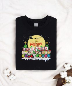 Santa Snoopy and Peanuts Merry Christmas tree shirt