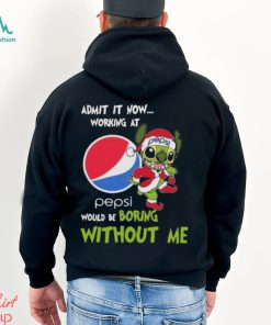 Santa Stitch Admit It Now Working At Pepsi Would Be Boring Without Me Christmas Shirt