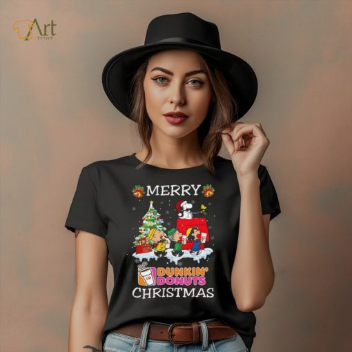 Santa snoopy and peanuts dunkin’ donuts 2023 merry christmas sweater